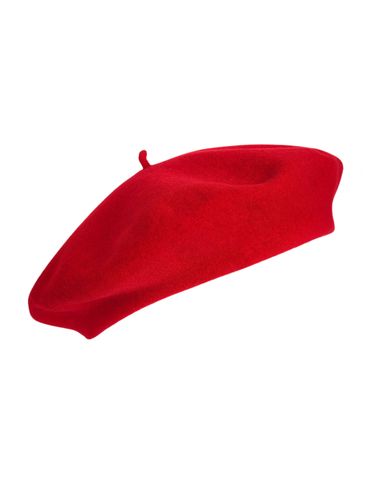 Unisex Pure wool Basque beret cap red
